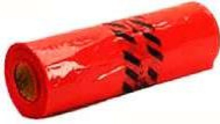 Warp’s Red Safety Flags 18″ x 18″ – 500 per Roll | High-Visibility Warning & Hazard Markers