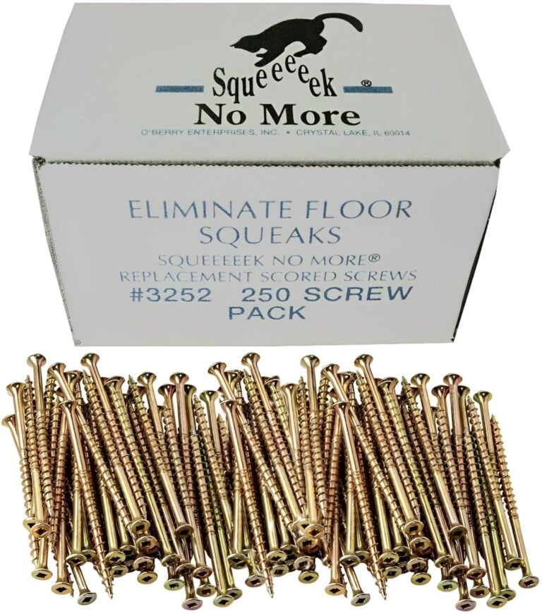 SQUEEEK NO MORE Replacement Counter-Snap Screws (250 Count) – Zinc-Plated for Squeaky Floor Repair on Hardwood, Carpet & More