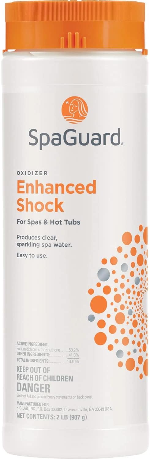 SpaGuard Enhanced Shock (2 lb) | Powerful Oxidizing Shock for Hot Tubs & Spas | Clears Cloudy Water Fast