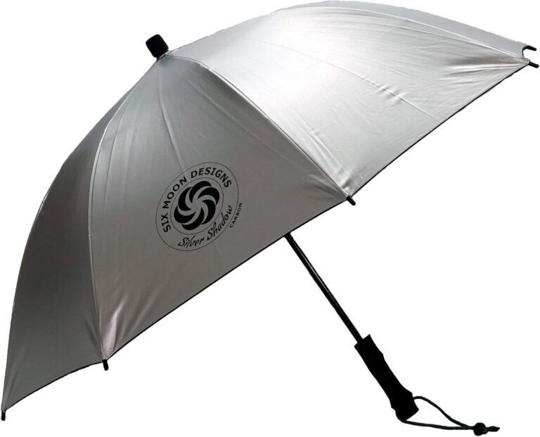 Silver Shadow Carbon Ultralight Sun Umbrella | 6.8 oz UPF 50+ Shade for Hiking, Trekking & Backpacking