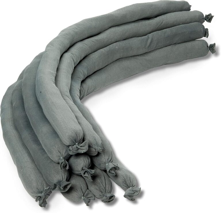 Aabaco Universal Absorbent Socks for Oil, Water & Chemical Spills – 3′ x 48′ Industrial Pack of 10