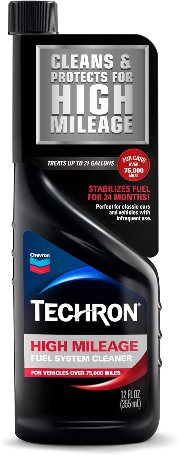 Chevron Techron High Mileage Fuel System Cleaner: Restore Power & Performance for Older Engines