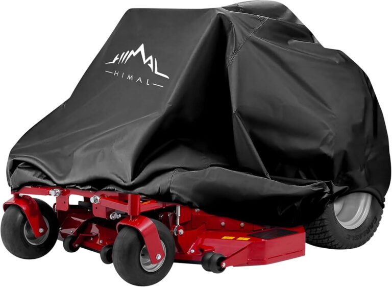 Himal Outdoors Zero Turn Mower Cover: Heavy Duty 600D Polyester with UV Protection for Decks Up to 60″