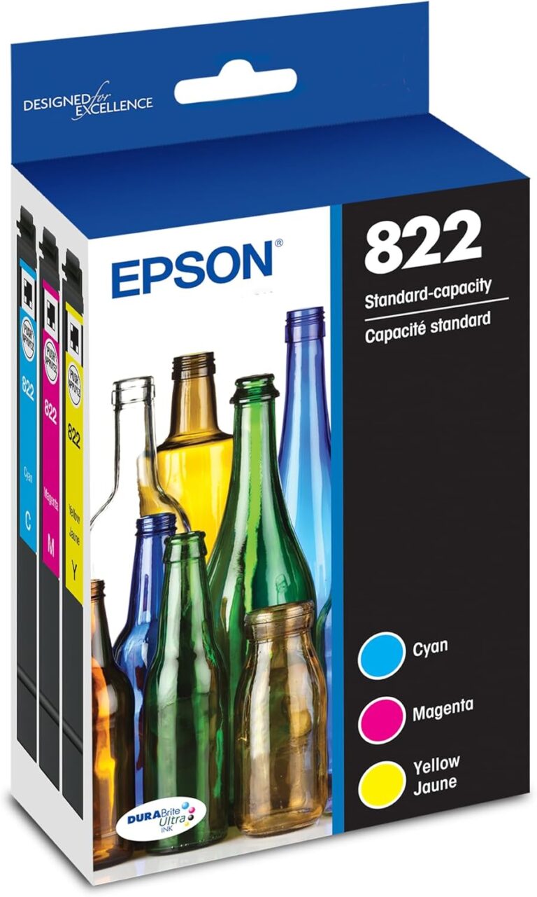 EPSON 822 DURABrite Ultra Ink Cartridge Combo Pack (T822520-S) for WorkForce Pro Printers