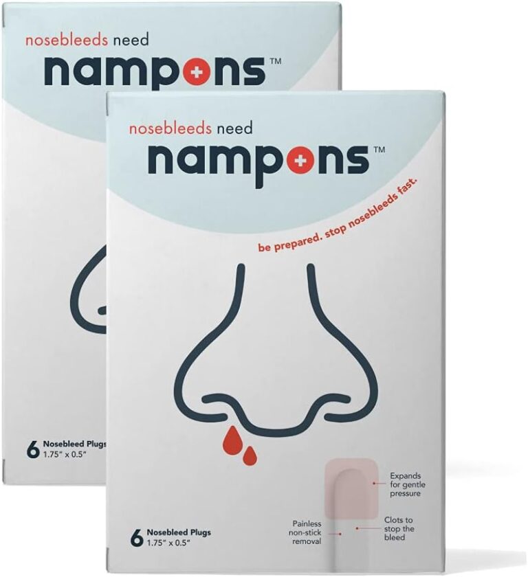 Nampons for Nosebleeds: Doctor-Trusted Nasal Plugs with Clotting Agent to Stop Bleeds Fast | 12 Pack
