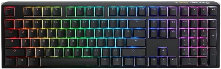 Ducky One 3 Black 100% Mechanical Keyboard: Hot-Swappable Cherry MX Blue, RGB, PBT Keycaps