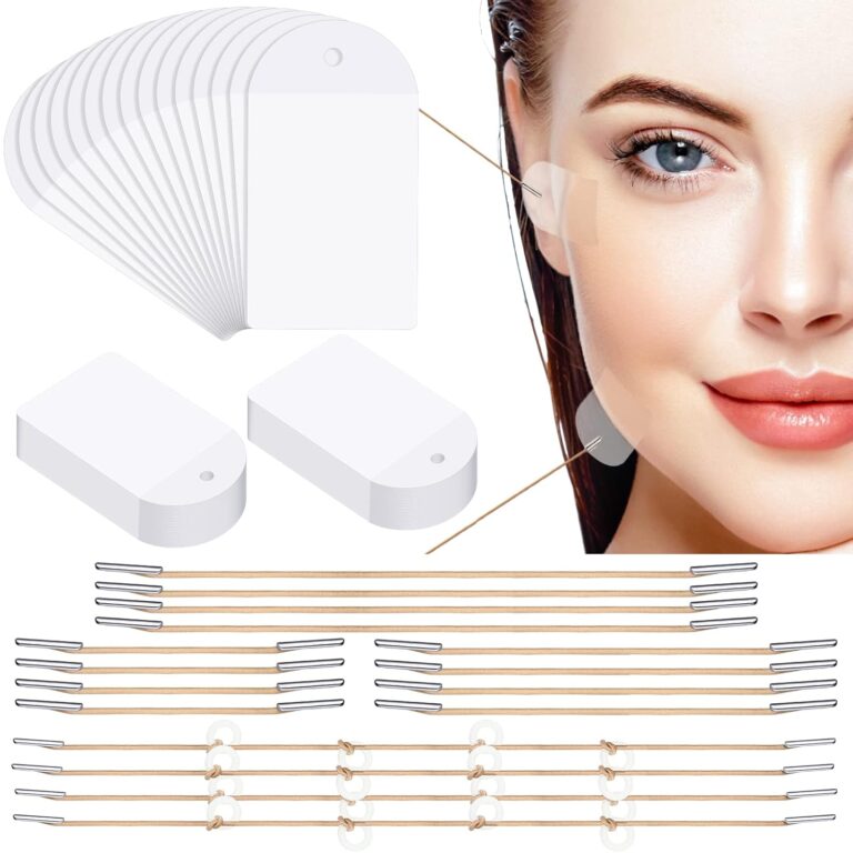 136 Pcs Face Lift Tapes & Lifting Rope Set | Instant Invisible Facelift Patches for Neck & Eyes