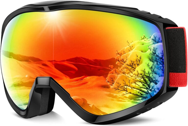 findway OTG Ski Goggles – Anti-Fog, Over-Glasses Snow Goggles for Men, Women & Youth with 100% UV Protection