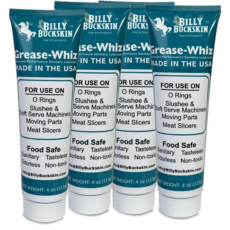 Grease-Whiz Food Grade Grease Lubricant (4oz, 4 Pack) – Safe Lubricant for Ice Cream Machines, Beer Kegs, Pools & More