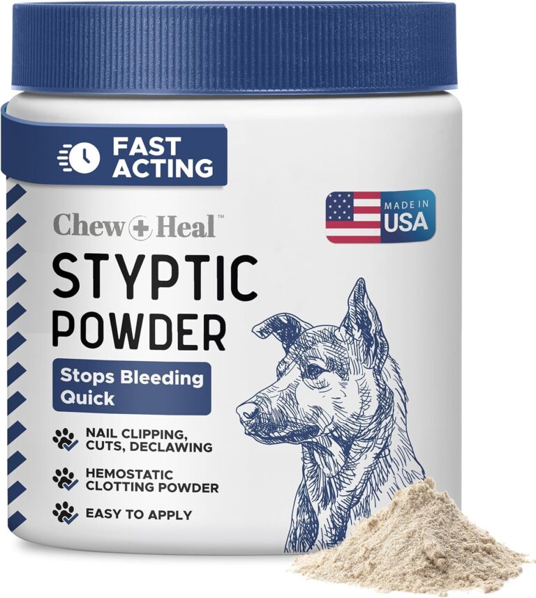 Chew + Heal Labs Styptic Powder for Dogs & Cats | Quick Stop Bleeding for Nails & Minor Cuts | 1.5 oz