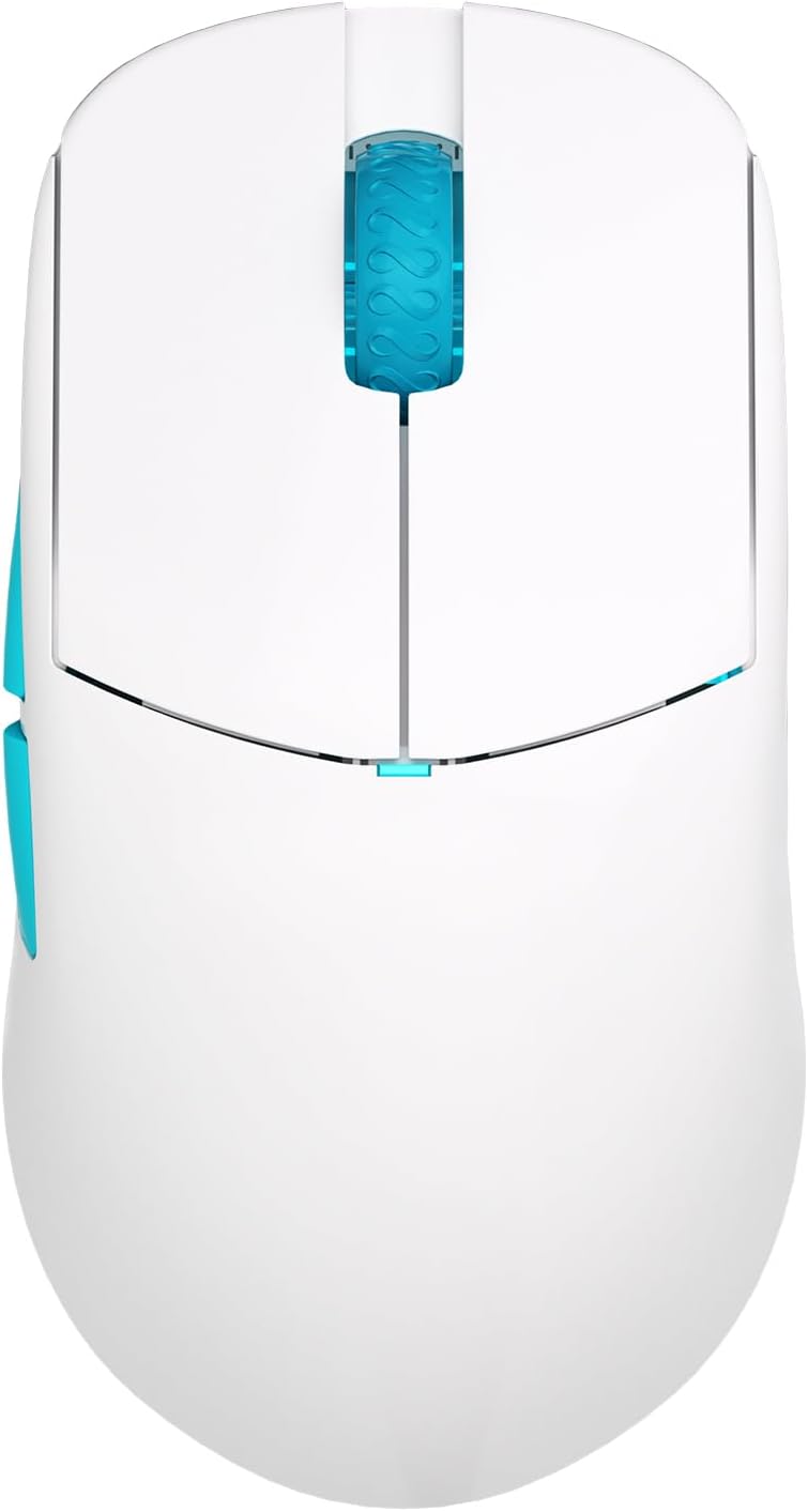 Lamzu Atlantis Mini Pro Wireless Gaming Mouse – 51g Ultra Lightweight, PAW3395 Sensor, 4K Compatible, Polar White for Small Hands