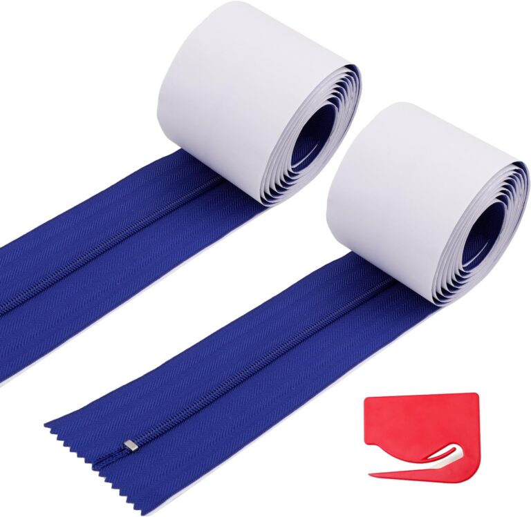2pcs Heavy Duty Dust Barrier Zipper Door Kit | Self-Adhesive Tarp with Double Zipper for Instant Room Protection