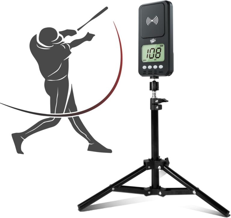 Rotatable Baseball Radar Gun with Tripod: Handheld or Hands-Free Swing & Pitching Speed Training for All Players