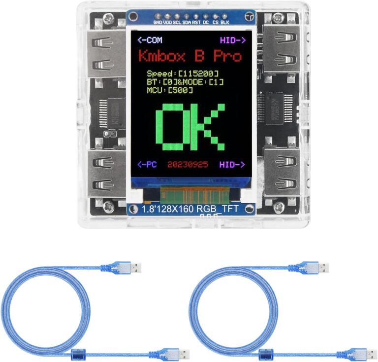 Kmbox B+ Pro: DMA Keyboard Mouse Controller with Screen for Dual Computer & Advanced Macros