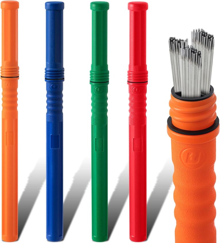 Tandefio 4 Pcs 40 Inch Welding Rod Storage Tubes – Airproof Waterproof Tig Electrode Holder Canisters (Red, Blue, Green, Orange)